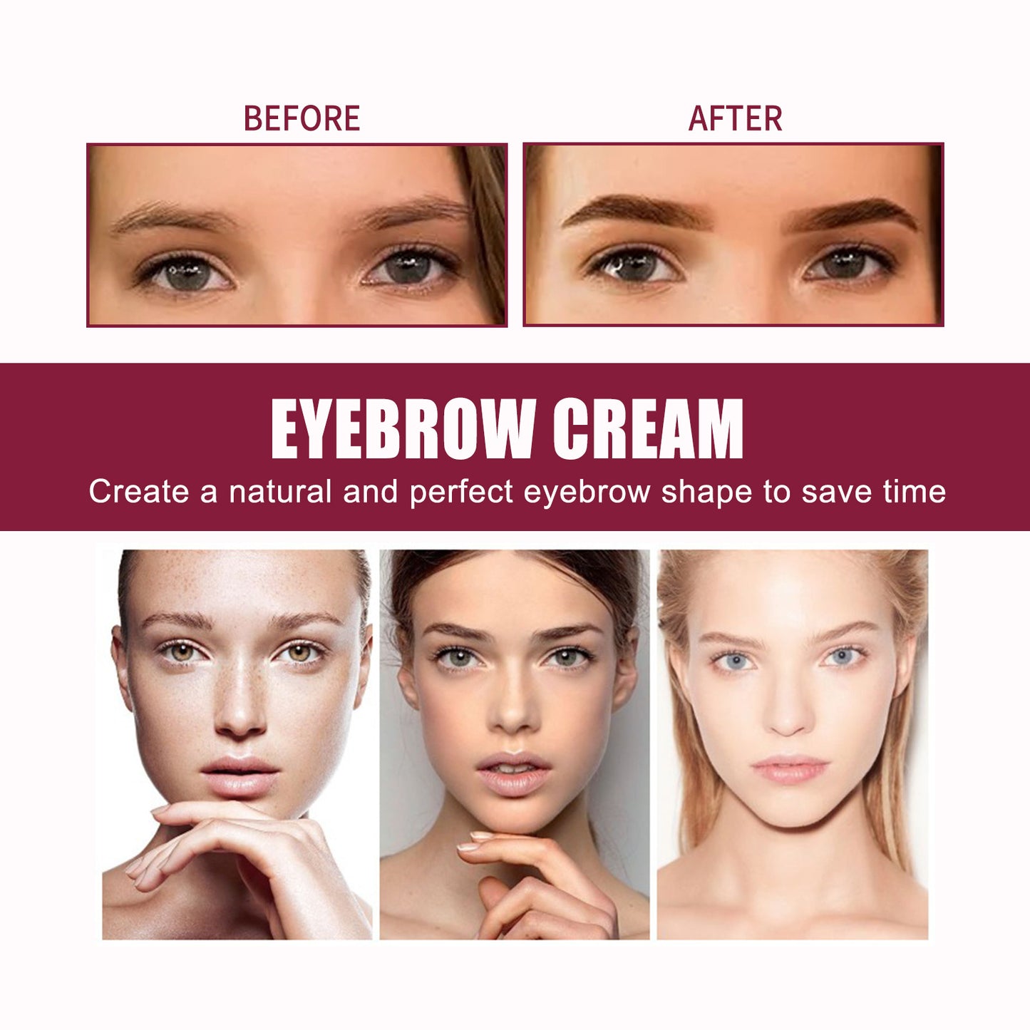 Multi-Function Eyebrow Brush Set for Shaping & Filling - Natural Finish