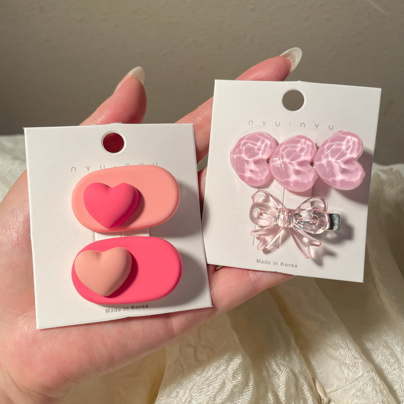 Cute Hair Clips Set - Handmade Resin Hairpins