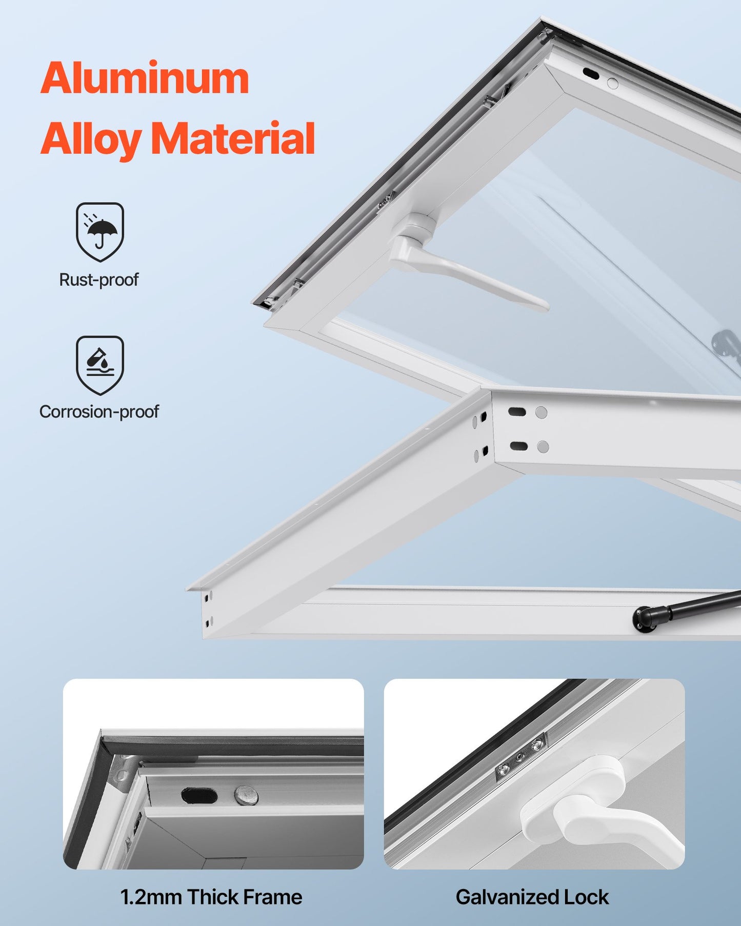 36x36 Inch Concession Window Awning for Food Trucks