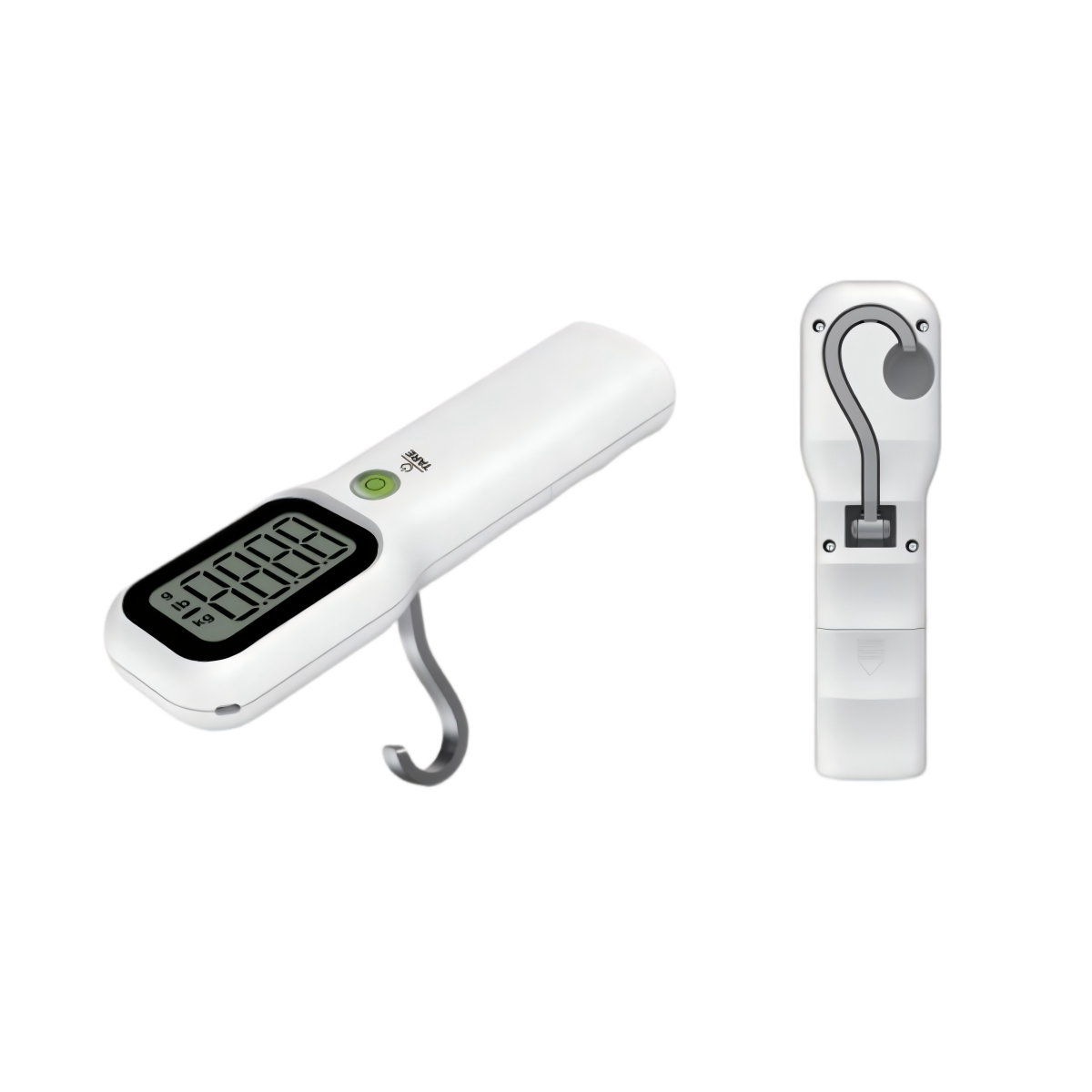 Portable Digital Luggage Scale with Retractable Hook, LCD Display, 66lbs Capacity