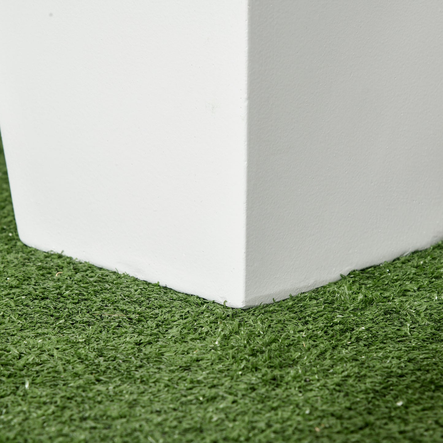 Outdoor Plant Pot Set with Drainage Holes - Large White Garden Planters, Stackable, 18in & 22in