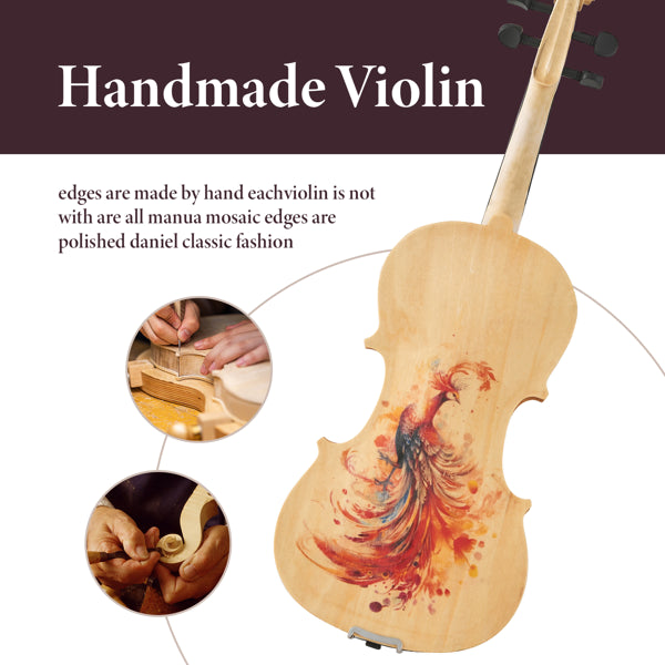Professional Full-Size Violin - Premium Sound, Durable Design
