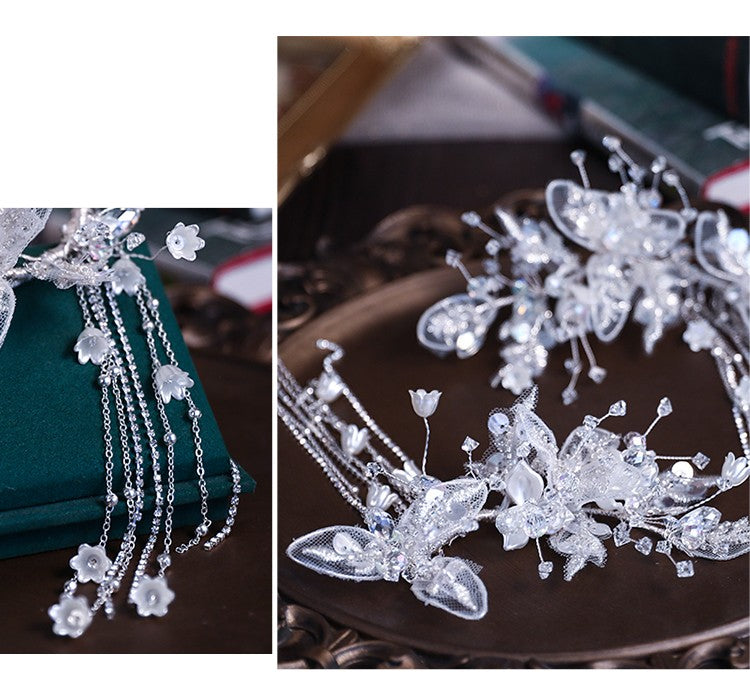 Pair of Silver or Gold Plated Hair Clips and Headbands - Bridal & Fashion Accessories