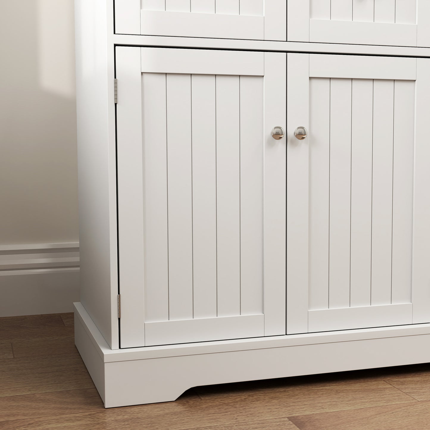 Cat Litter Box Enclosure with Drawers and Storage - White, 39 inch