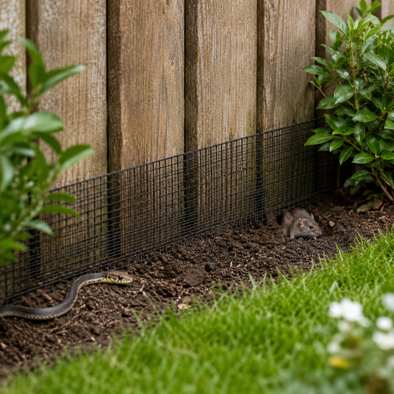 Black Metal Mesh Wire Fencing Roll - 48in x 100ft for Gardens