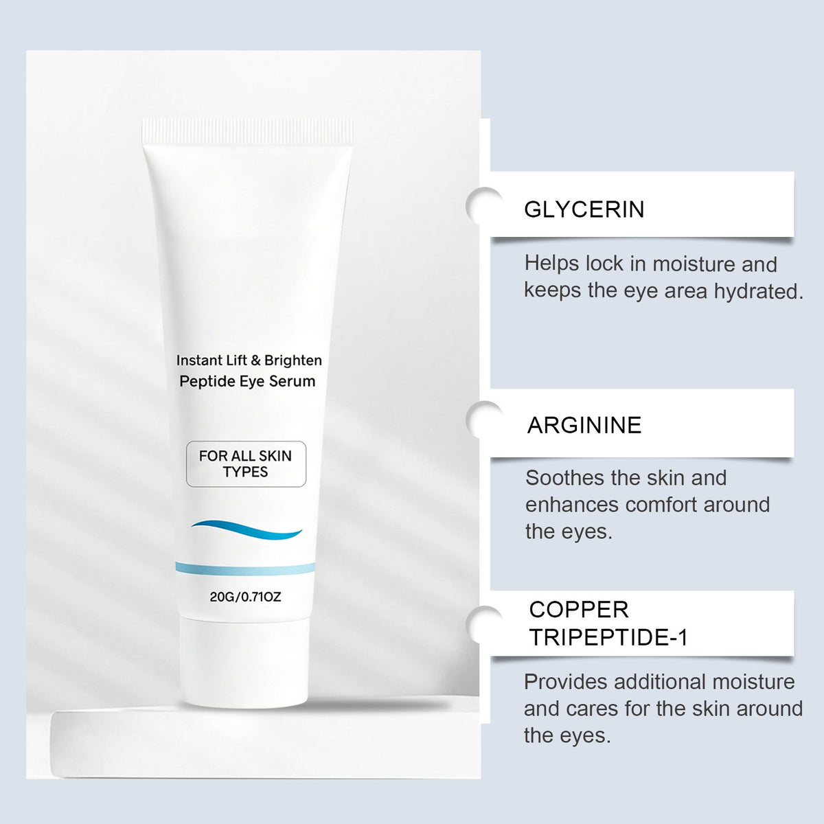 Hydrating Eye Care Serum for Replenishment - 20g Nourishing Eye Treatment