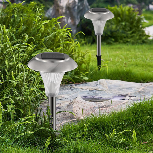 Solar Powered Color Changing Path Lights - 4 Pack, IP44 Waterproof