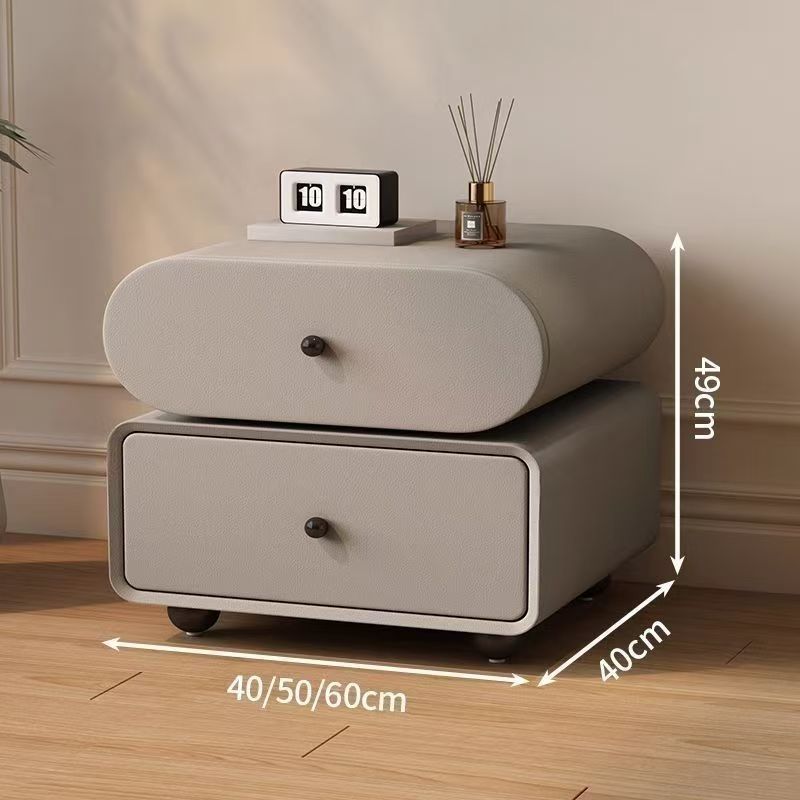 Luxury Solid Wood Bedside Table - Vintage Nightstand with Storage