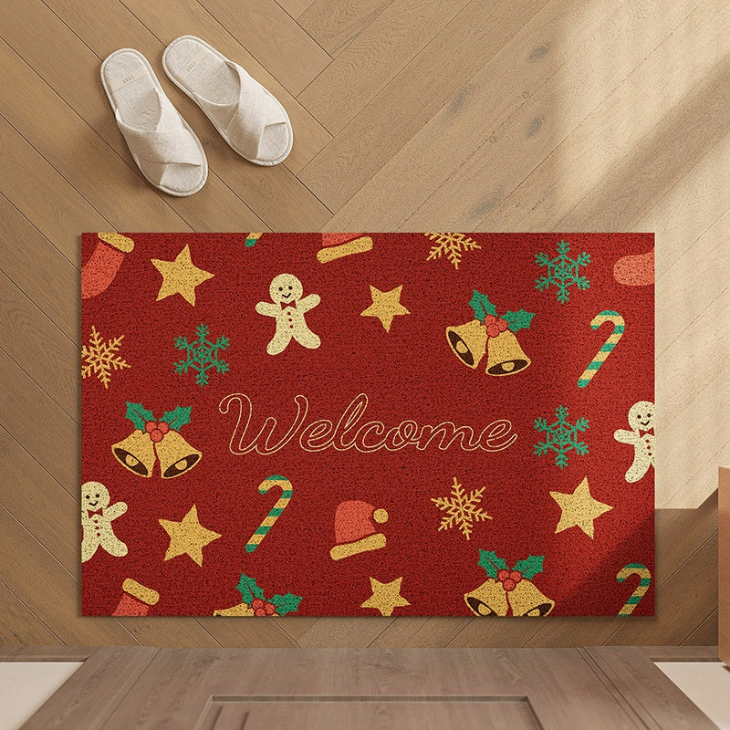 Christmas Door Mat - Mud Earth Removing Decorative Entrance Rug