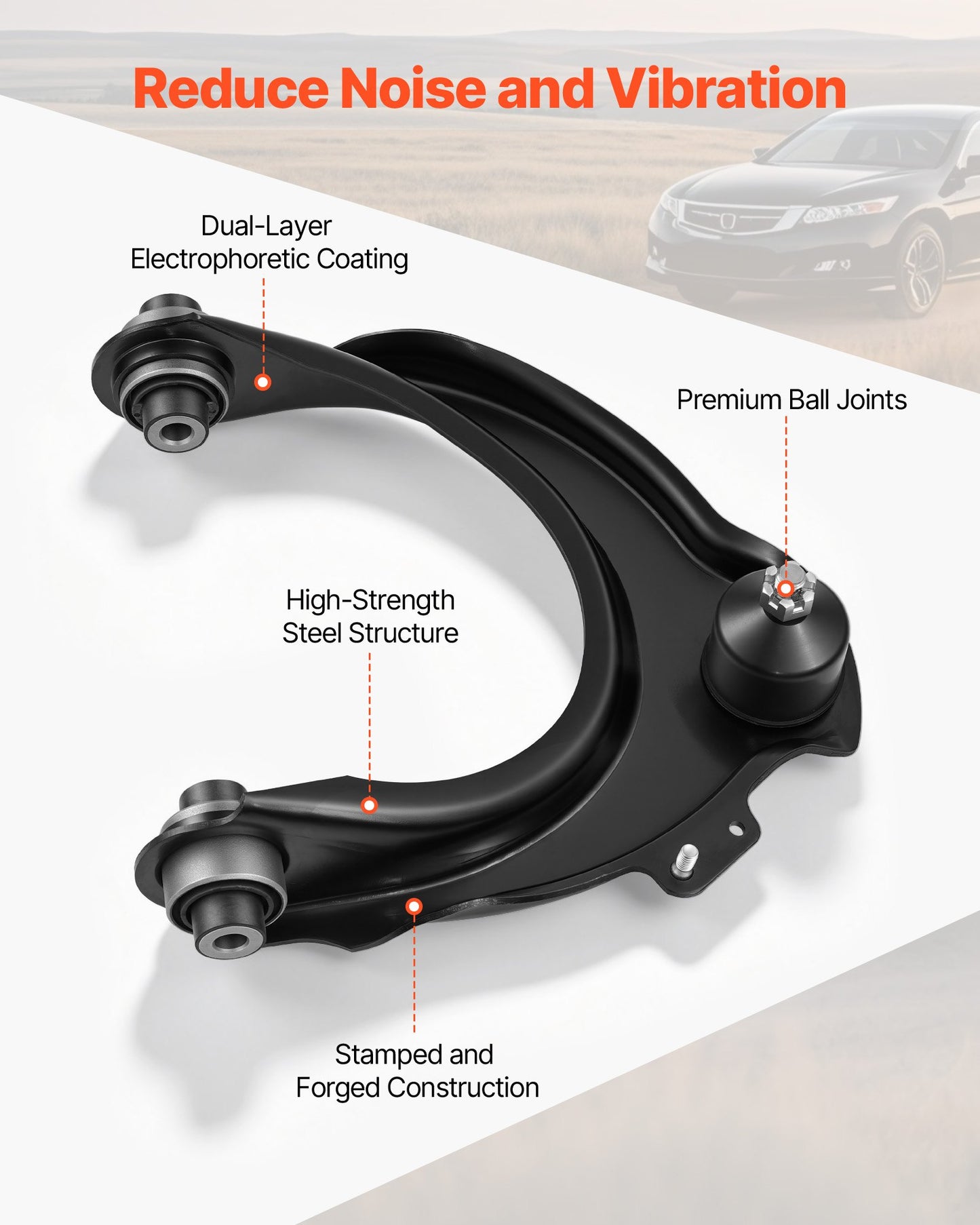 Control Arms Kit for Acura TSX & Honda Accord Suspension Replacement - 12PCS