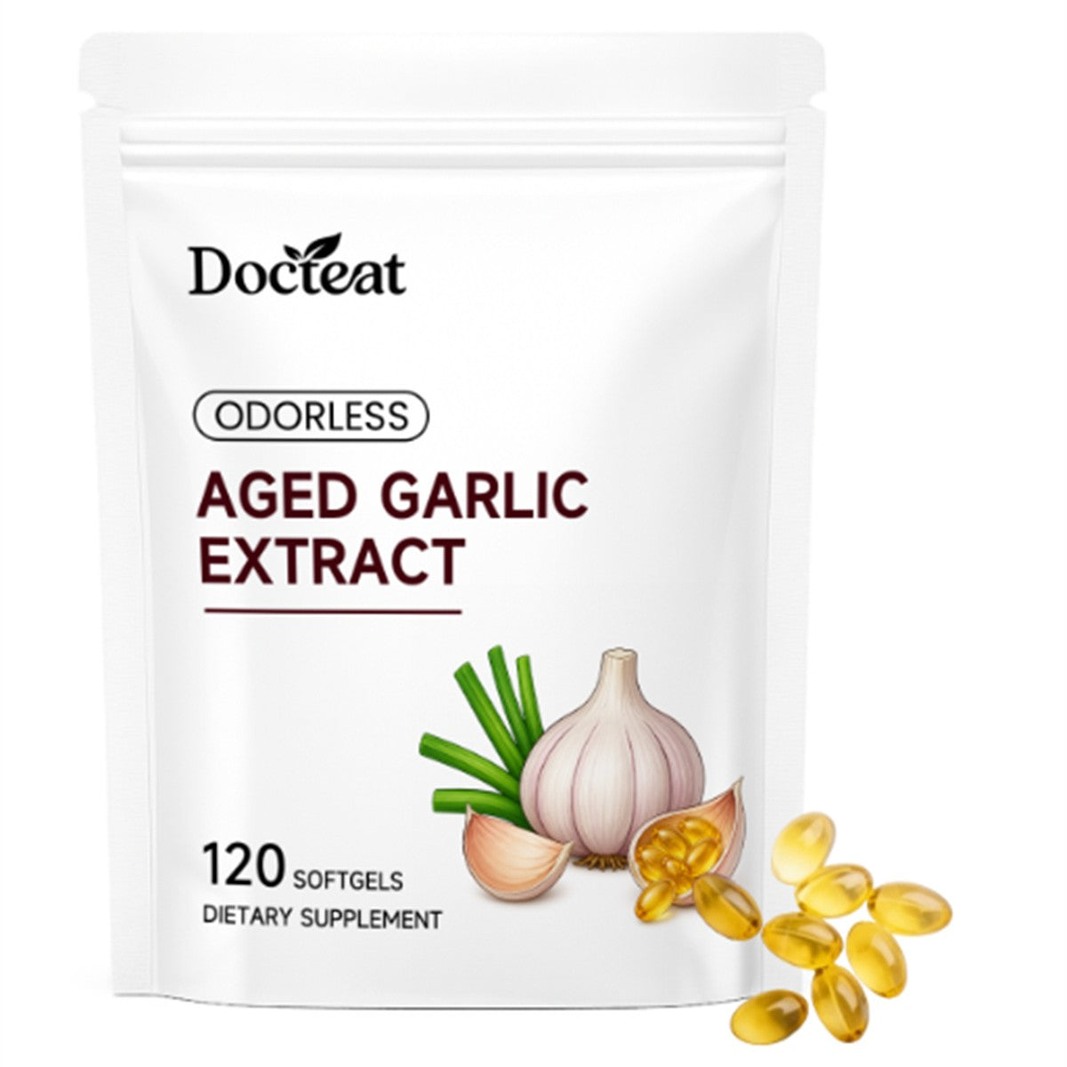 Odorless Aged Garlic Extract Softgels - 120 Capsules