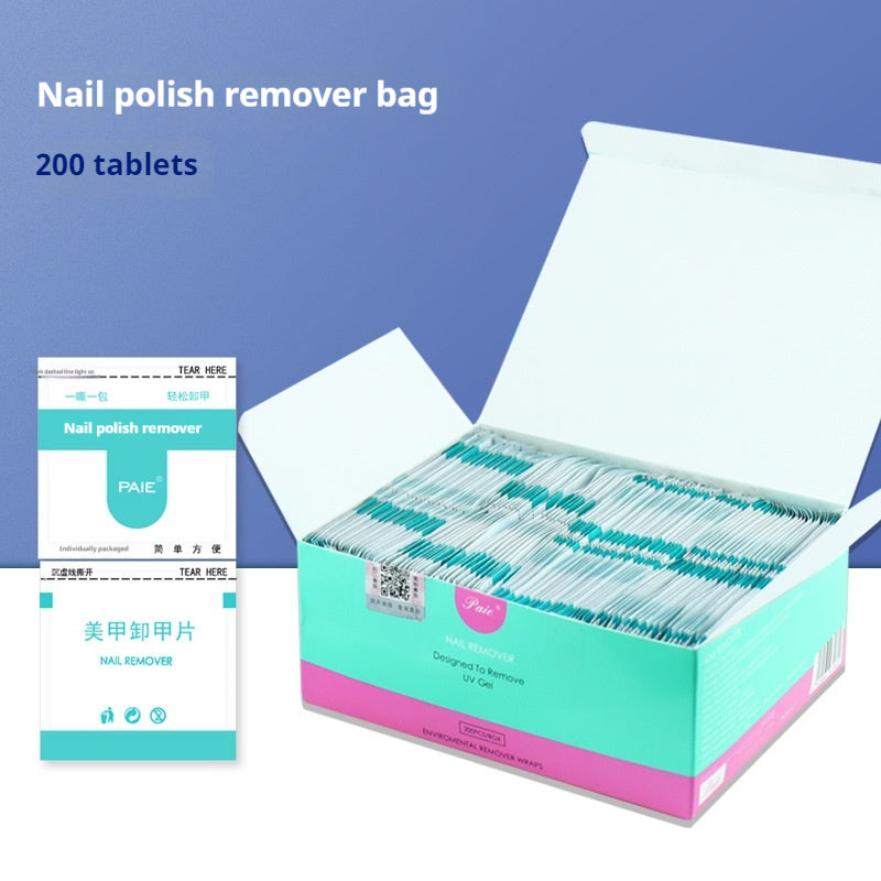 Disposable Nail Polish Remover & Cotton Pad Set - 100/200 Pieces for Nail Art