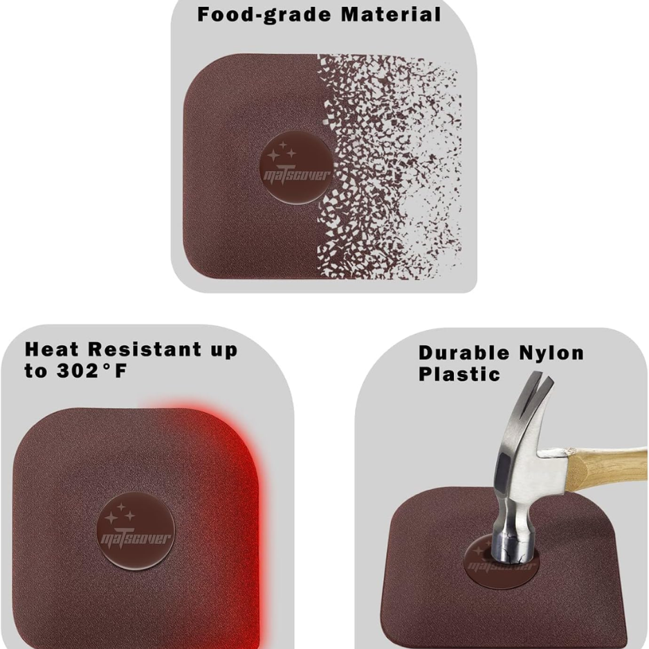 5-Pack Plastic Pan & Dish Scrapers - Non-Scratch Kitchen Tool