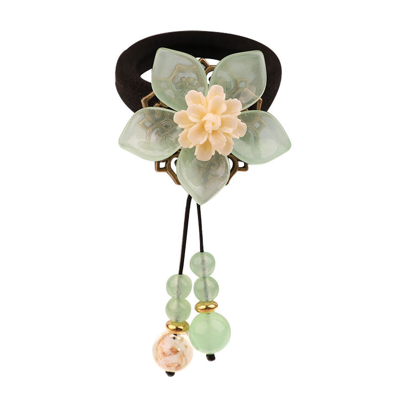 Retro Ponytail Hair Tie - Green