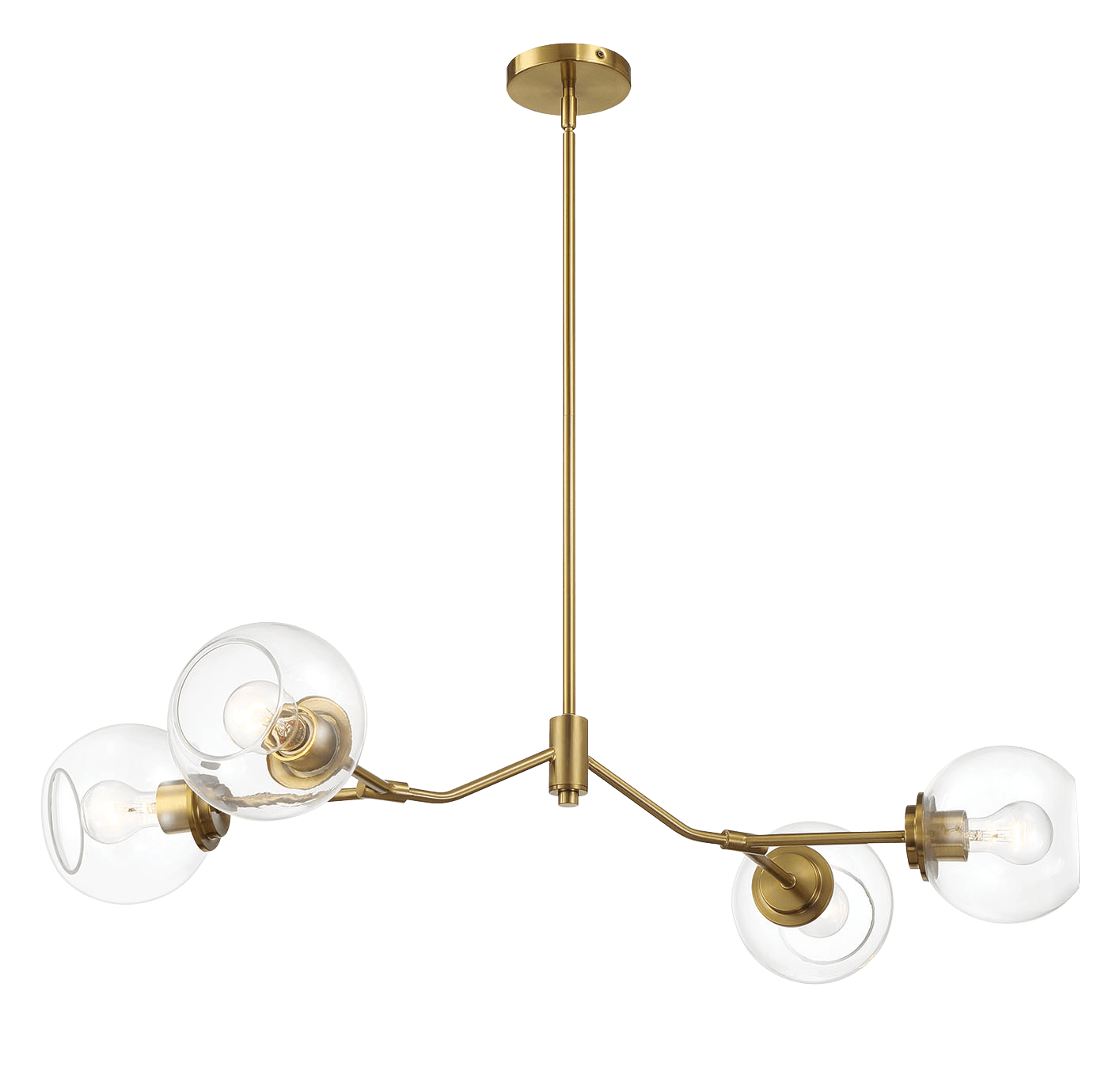 Jewel Four Lights Modern Farmhouse Chandelier Ceiling Hanging Light