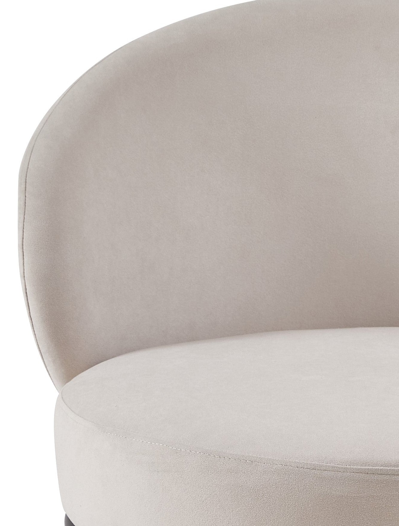 Round Velvet Accent Chair, Mid-Century Modern Upholstered Armchair