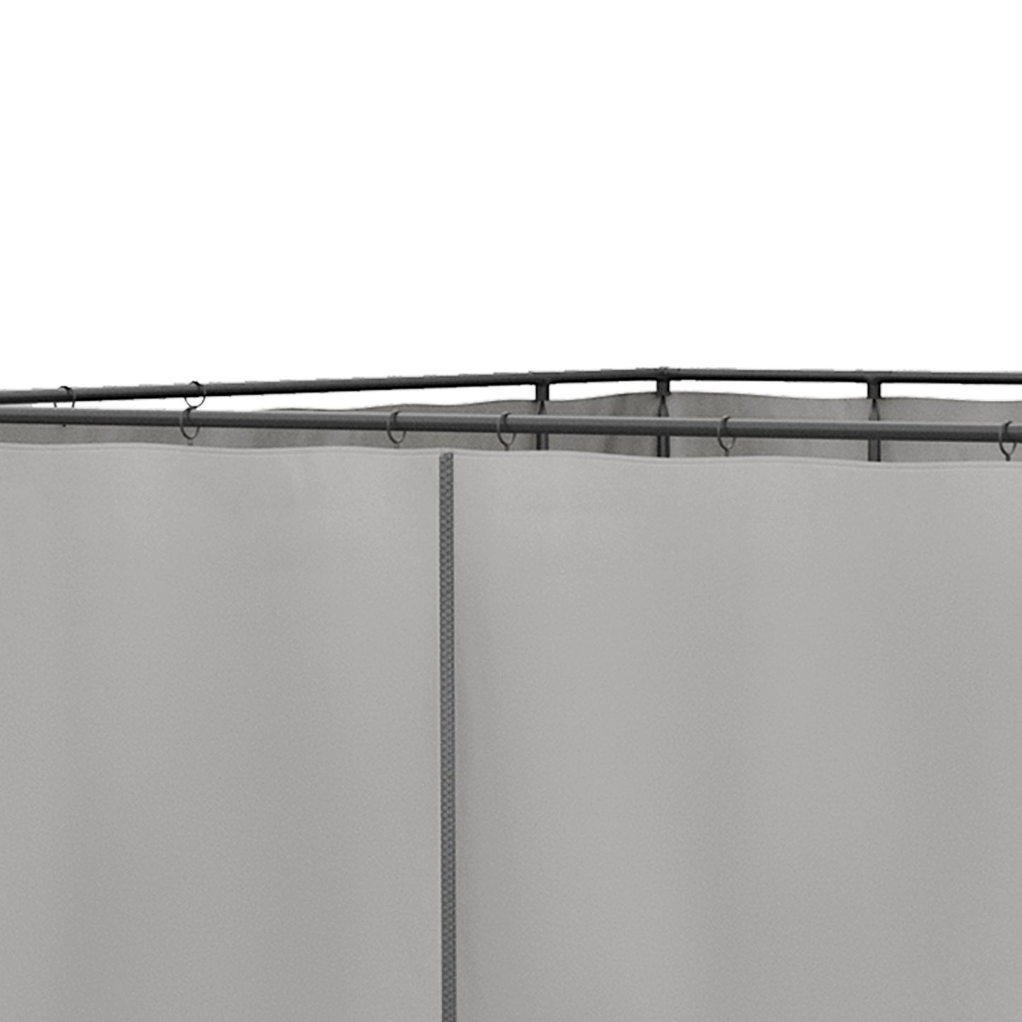 Gazebo Sidewall Set with Hooks & C-Rings - Light Gray