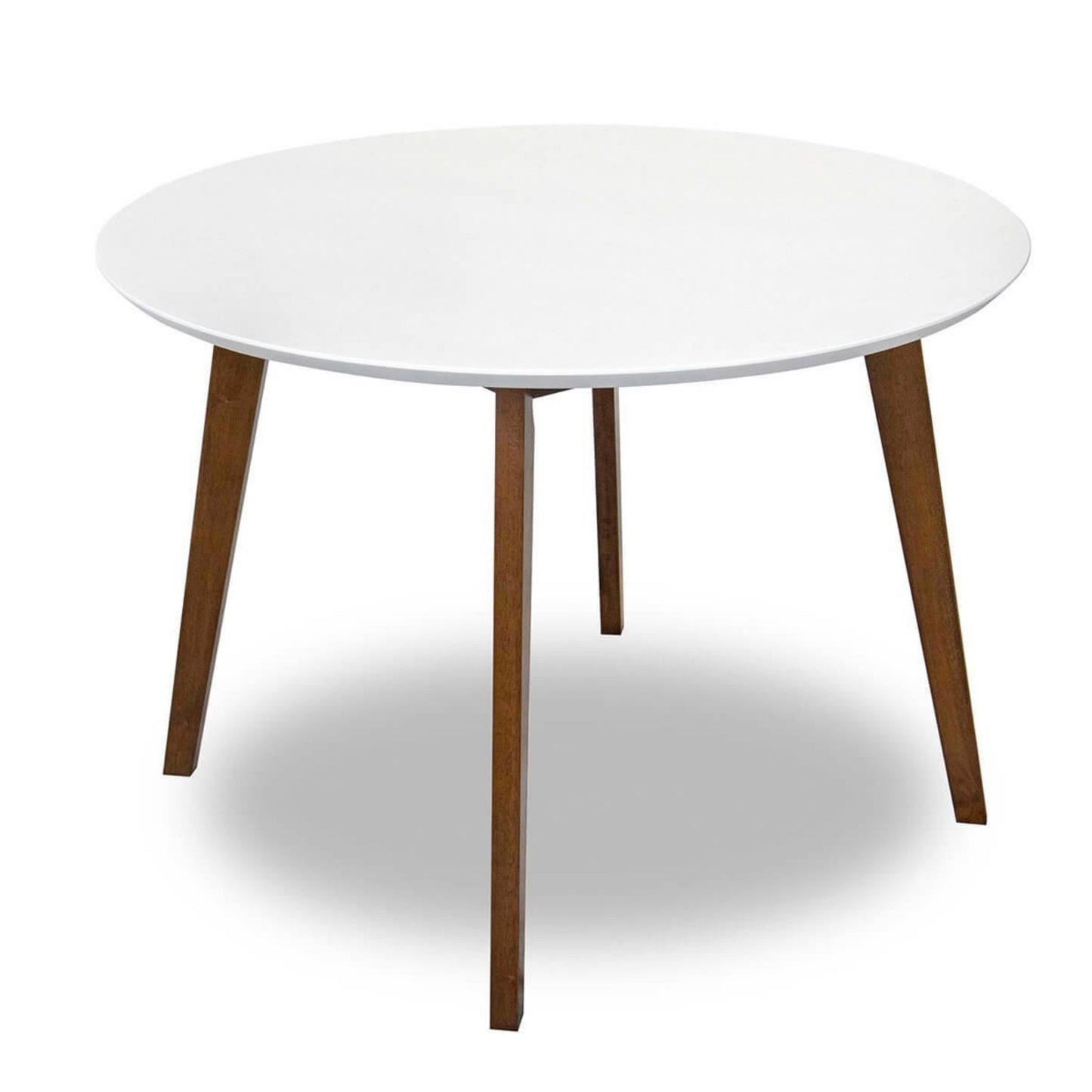 Alina Contemporary Dining Table With Smooth White Finish And Solid