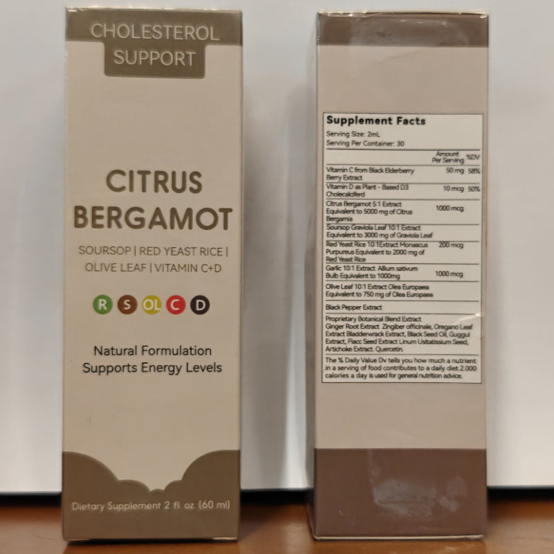 Citrus Bergamot Cholesterol Support Liquid Drops for Heart Health