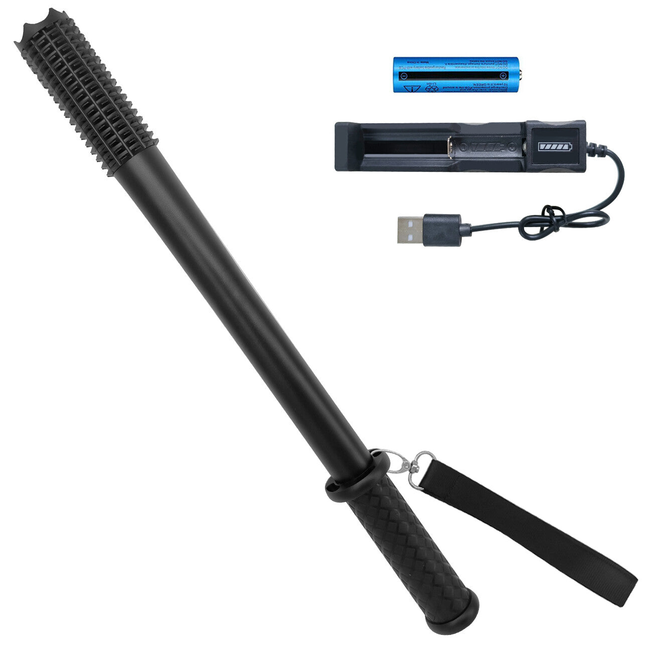 Rechargeable LED Flashlight with 3 Lighting Modes and Emergency Hammer