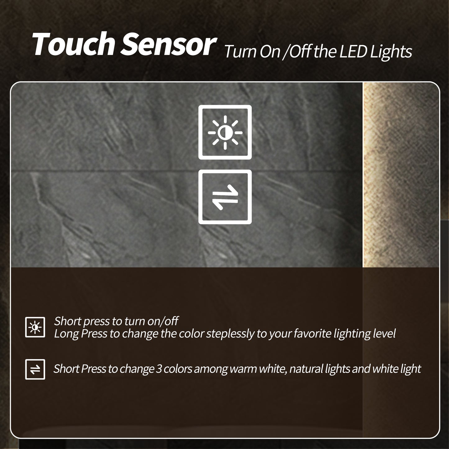 LED Full Length Mirror with Lights - 63" x 24" Dimmable, Anti-Fog, Shatter-Proof