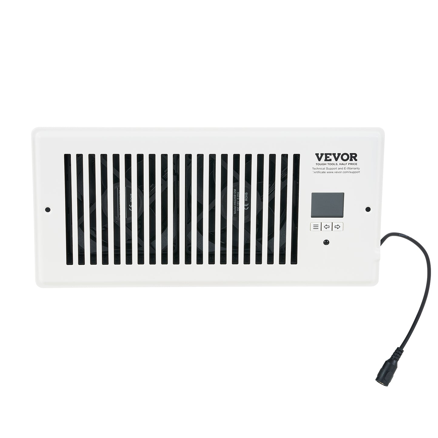 Quiet Vent Booster Fan with Remote Control & Thermostat - White