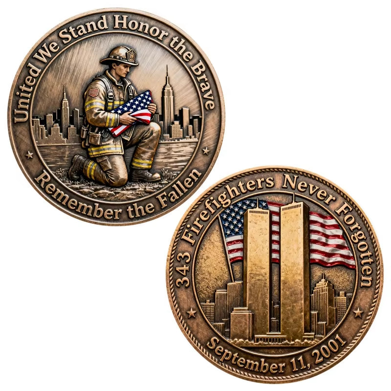 Bronze-Gilded Commemorative Coin for Collectors - Home & Office Decor