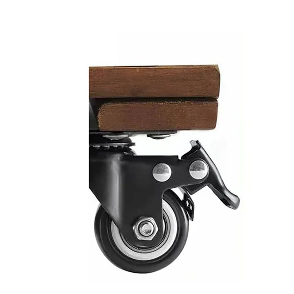 12-Inch Square Wooden Plant Cart - Easy Mobility for Gardening