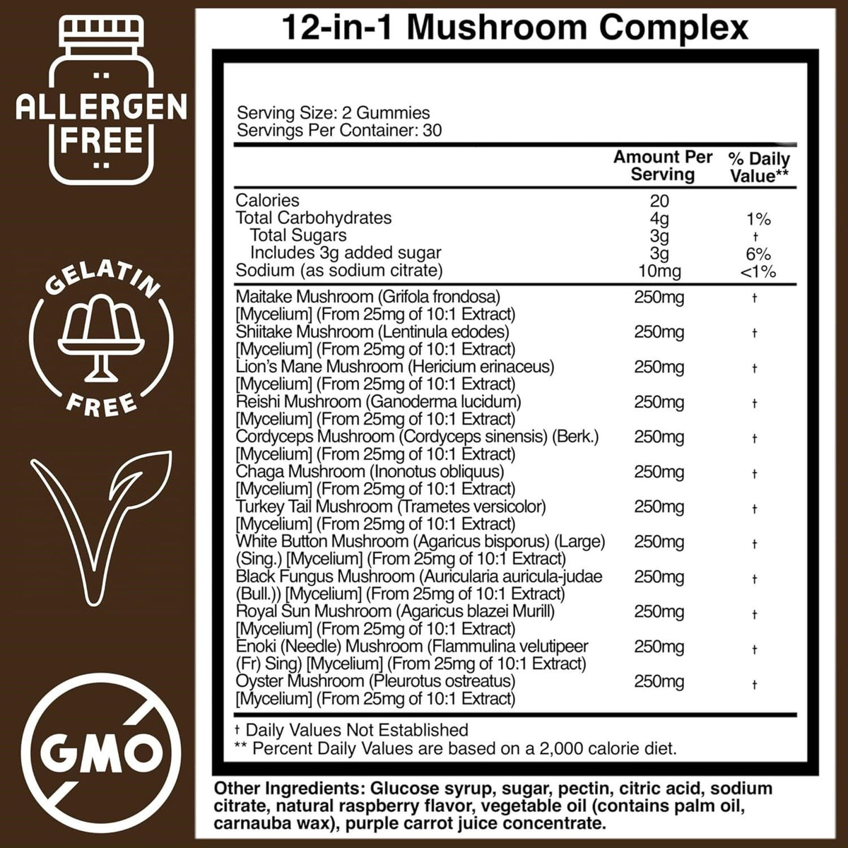 Mushroom Jelly Gummy 60 Tablets