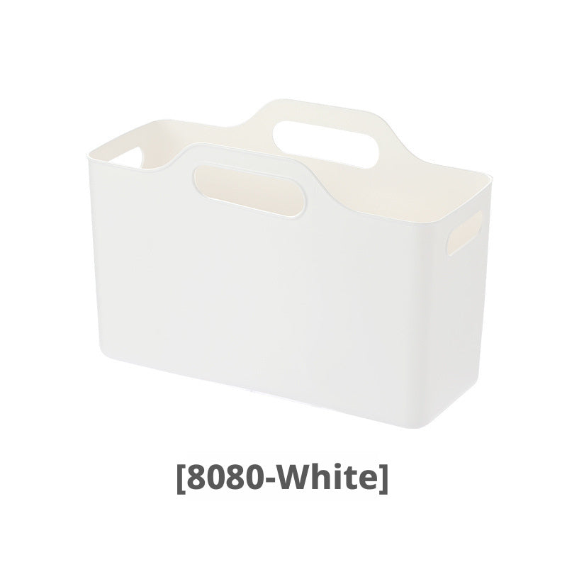 White Bathroom Storage Basket - 1 Piece Organizer for Bathroom