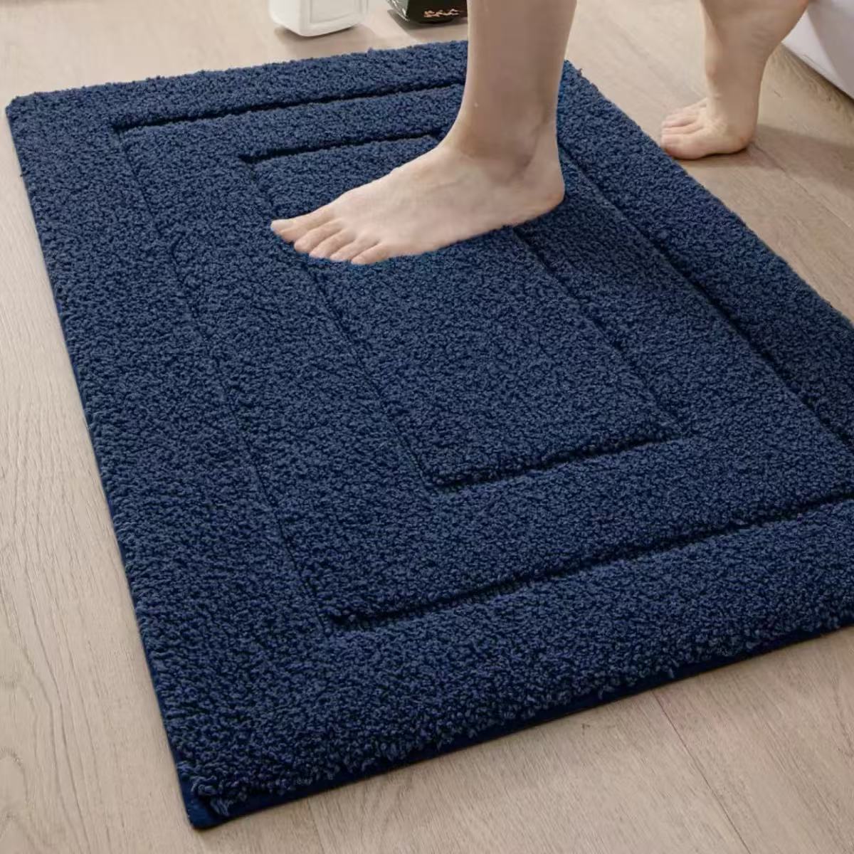 Cashmere-Like Bathroom Absorbent Floor Mat - Soft, Machine Washable, Multiple Sizes