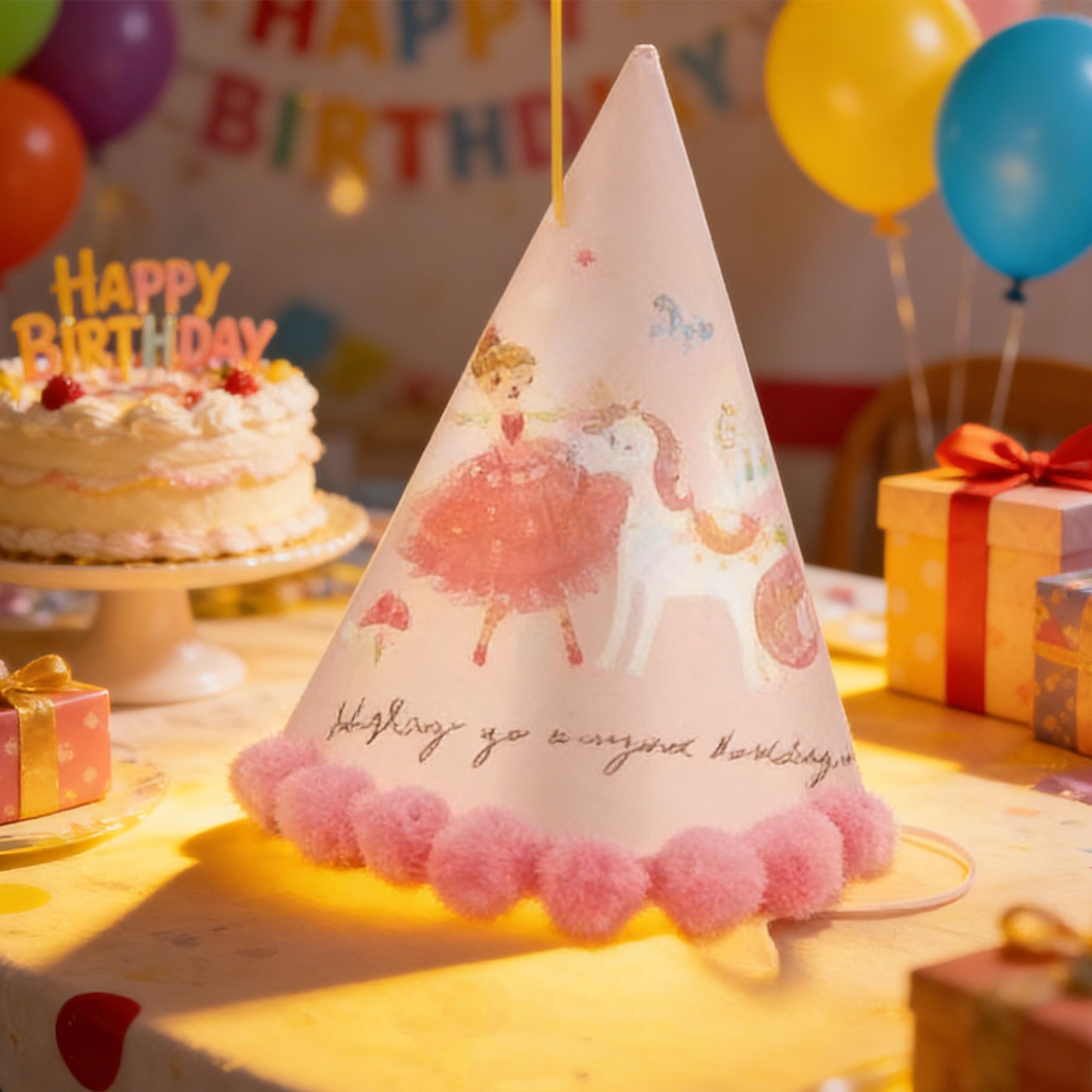 Cartoon Party Hats - Set of 6 Colorful Designs