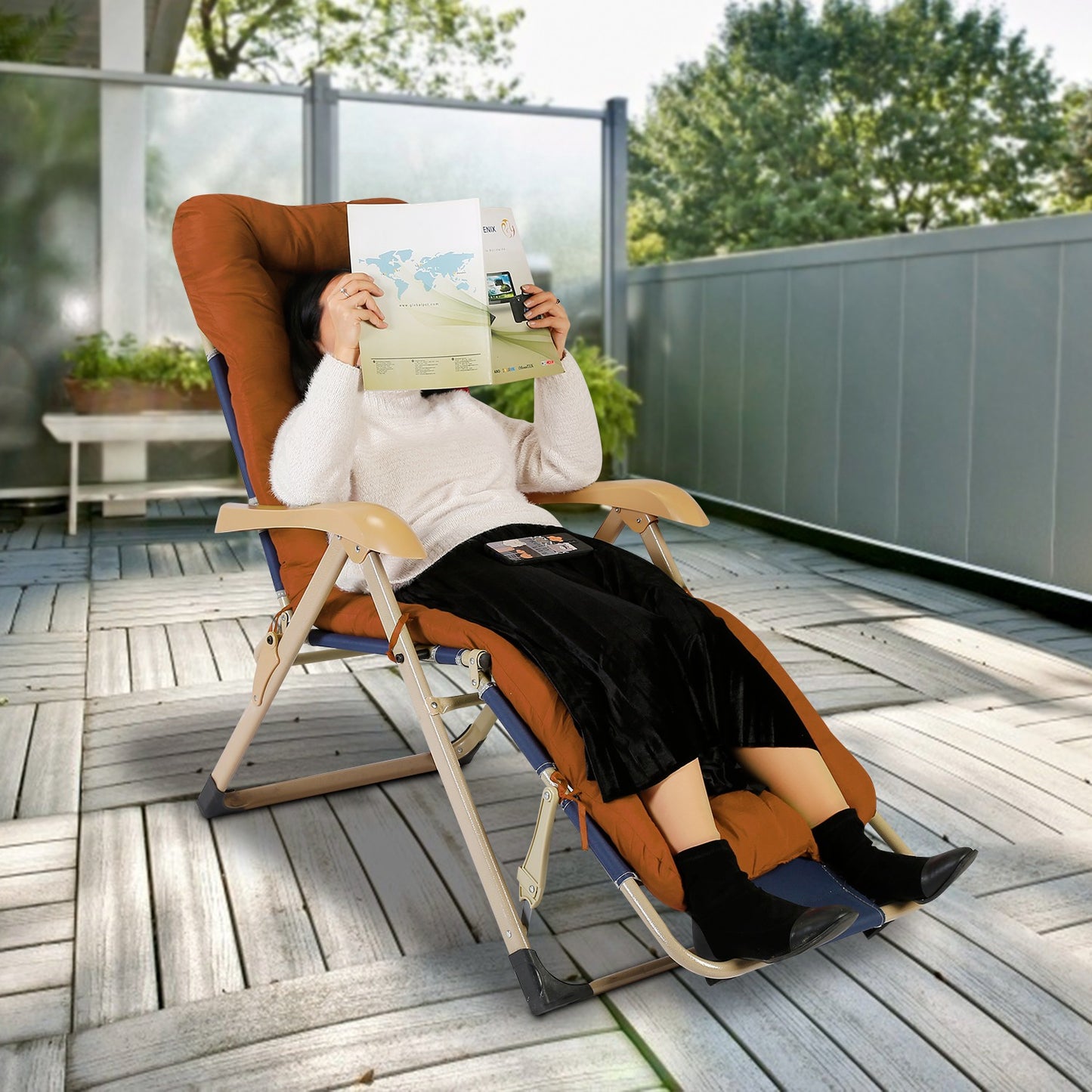 Comfortable Lounger Cushion for Deck Chairs - 67x22in & 71x22in Options