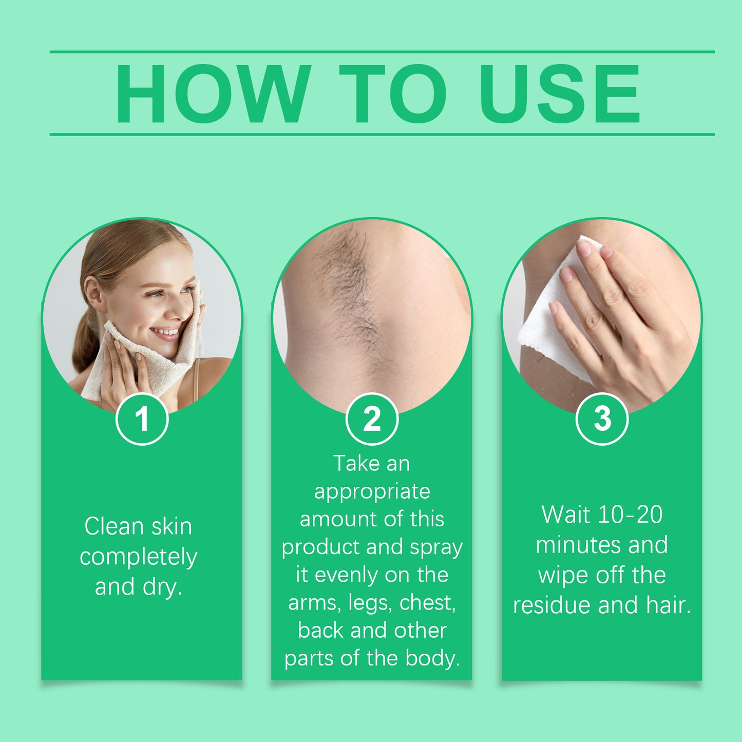 Gentle Hair Removal Spray for Body and Sensitive Skin - 30ml