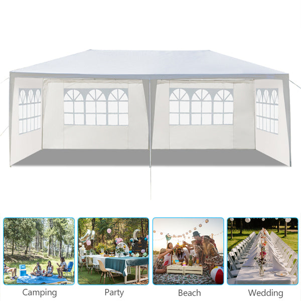 3m x 6m Outdoor Party Tent with Removable Sidewalls - White