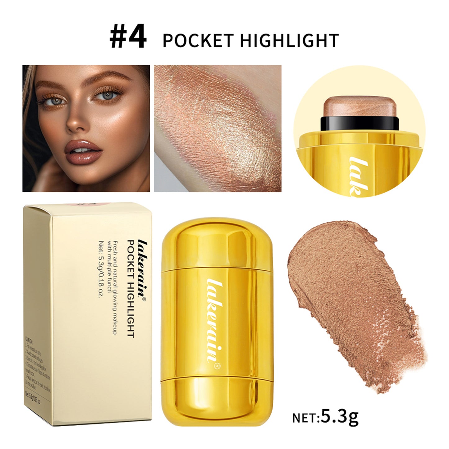 Glittering Blush Highlighter Repair Beauty Bar for Face & Skin