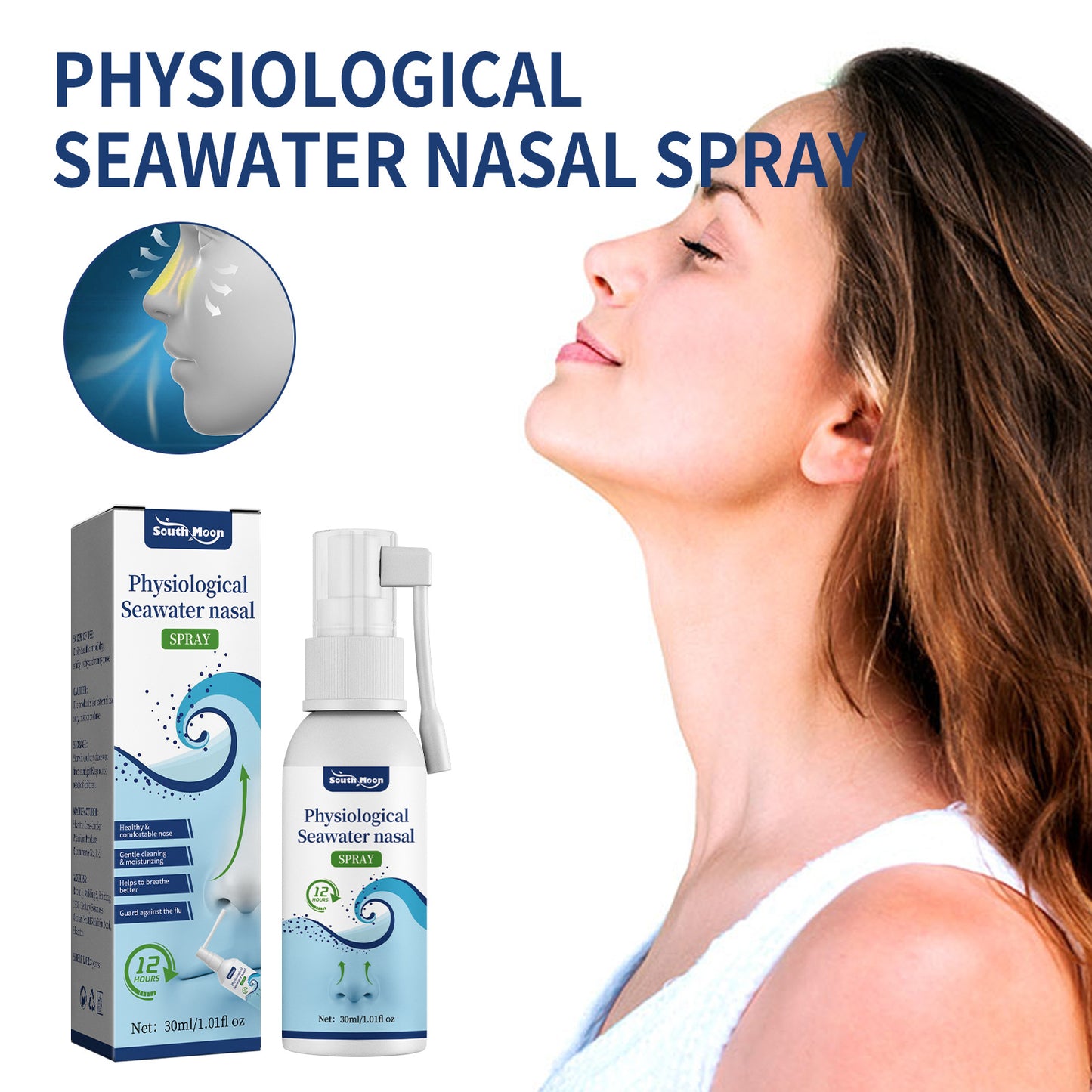 Physiological Seawater Nasal Spray for Congestion and Allergy Relief