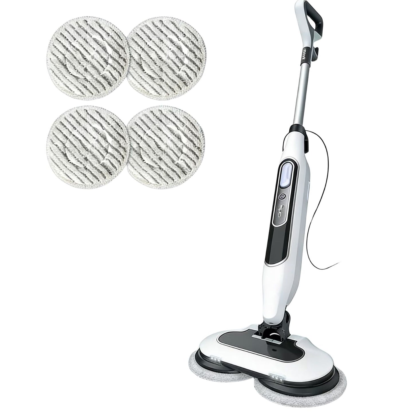 Dual Head Hard Floor Steam Mop, 3 Adjustable Modes, LED Headlights,