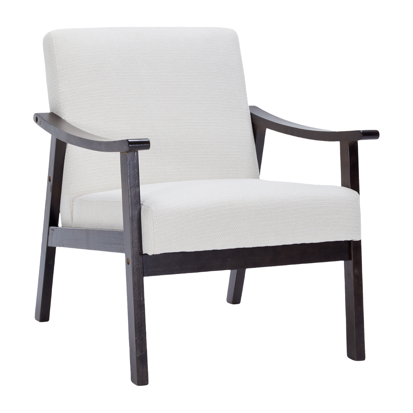Medieval-Inspired High Back Armchair - Ancient White Upholstered