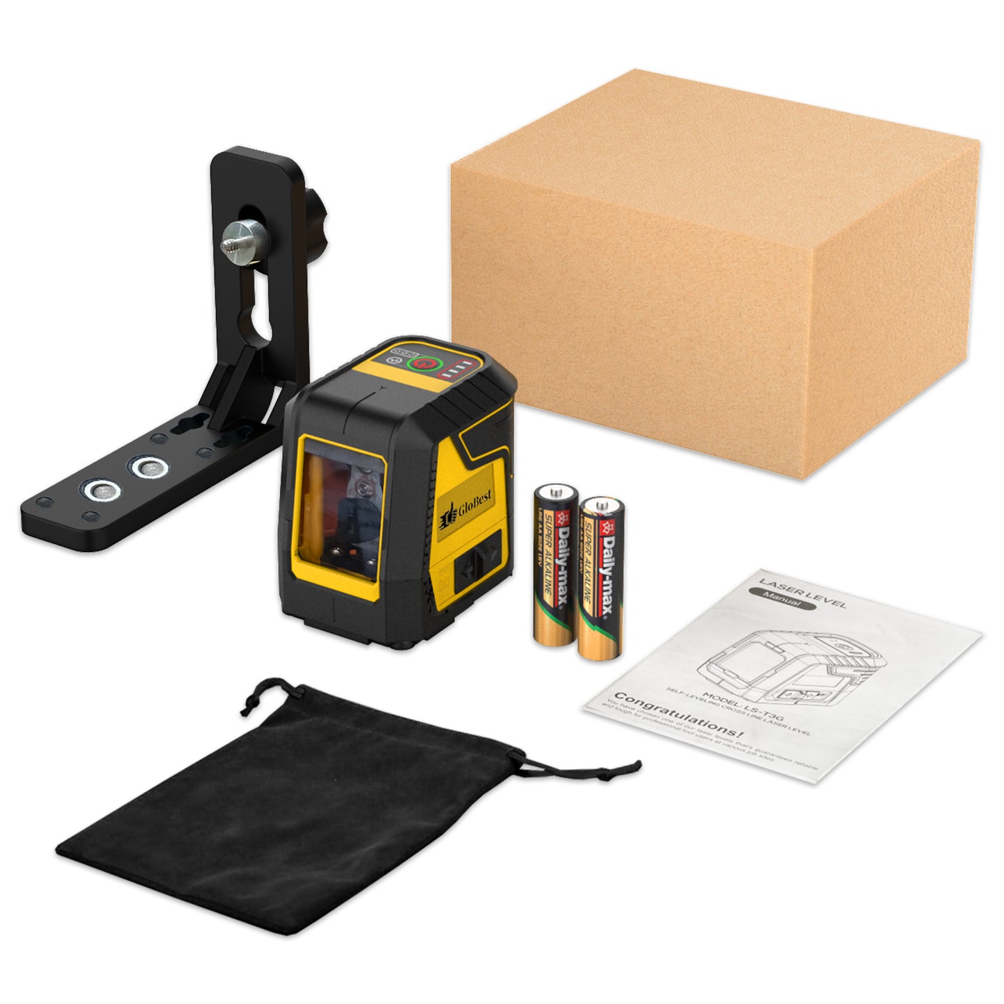 Green Laser Level with Self-Leveling & Magnetic Base - Accurate Cross Line Tool for Tiling & Hanging