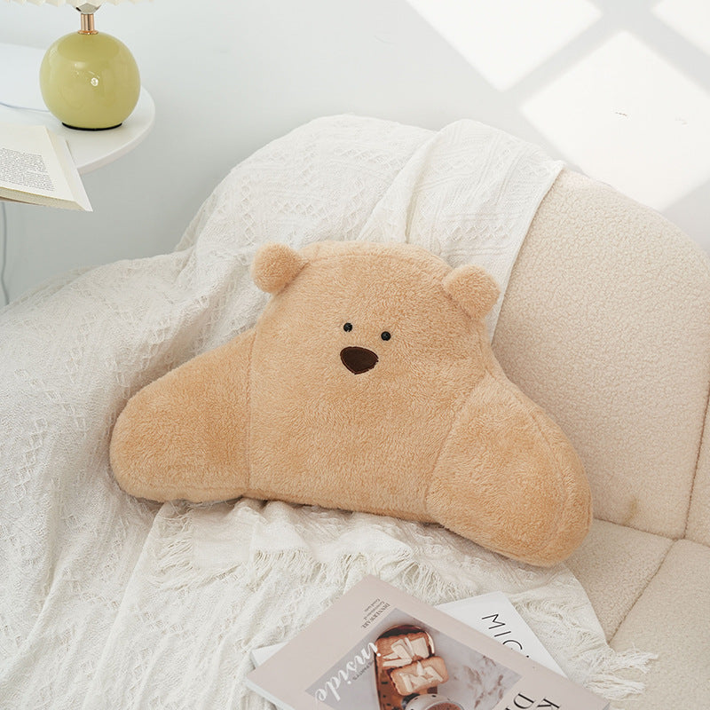 Cute Cartoon Animal Bear Pillow Large Home Decor Cushion - White, Light Coffee, Khaki