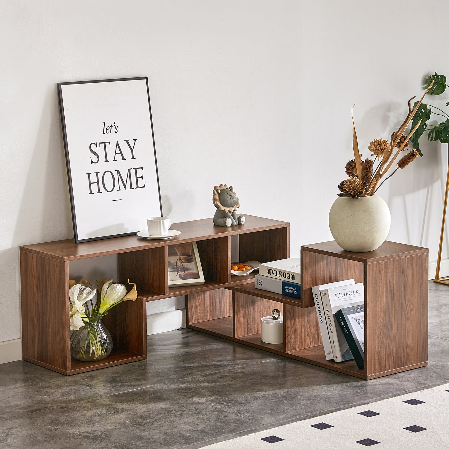 2 Pieces Cube TV Stand,Free Combination Gaming Entertainment Center