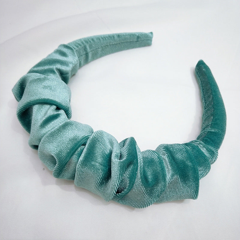 Wide-Brimmed Velvet Headband for Women