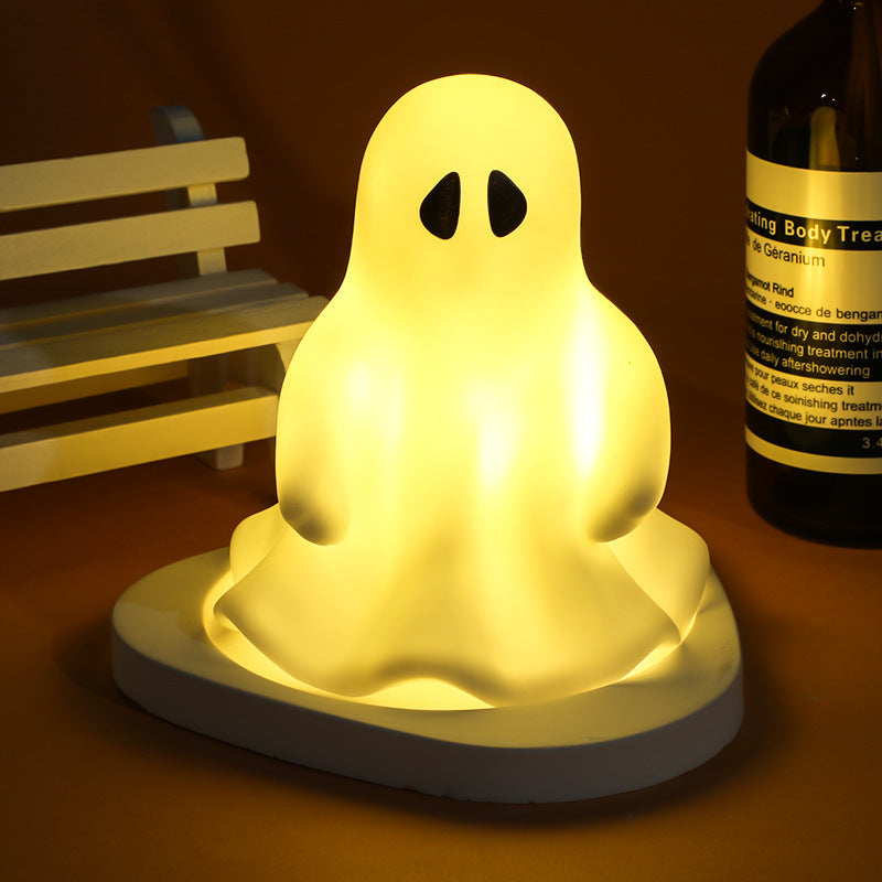Halloween LED Night Light Pumpkin Ghost Lamp Decor - Battery-Powered