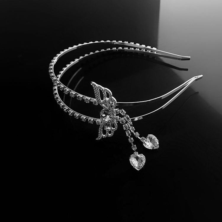 Fairy Crystal Wings Headband with Tassel - Women's Hair Accessory