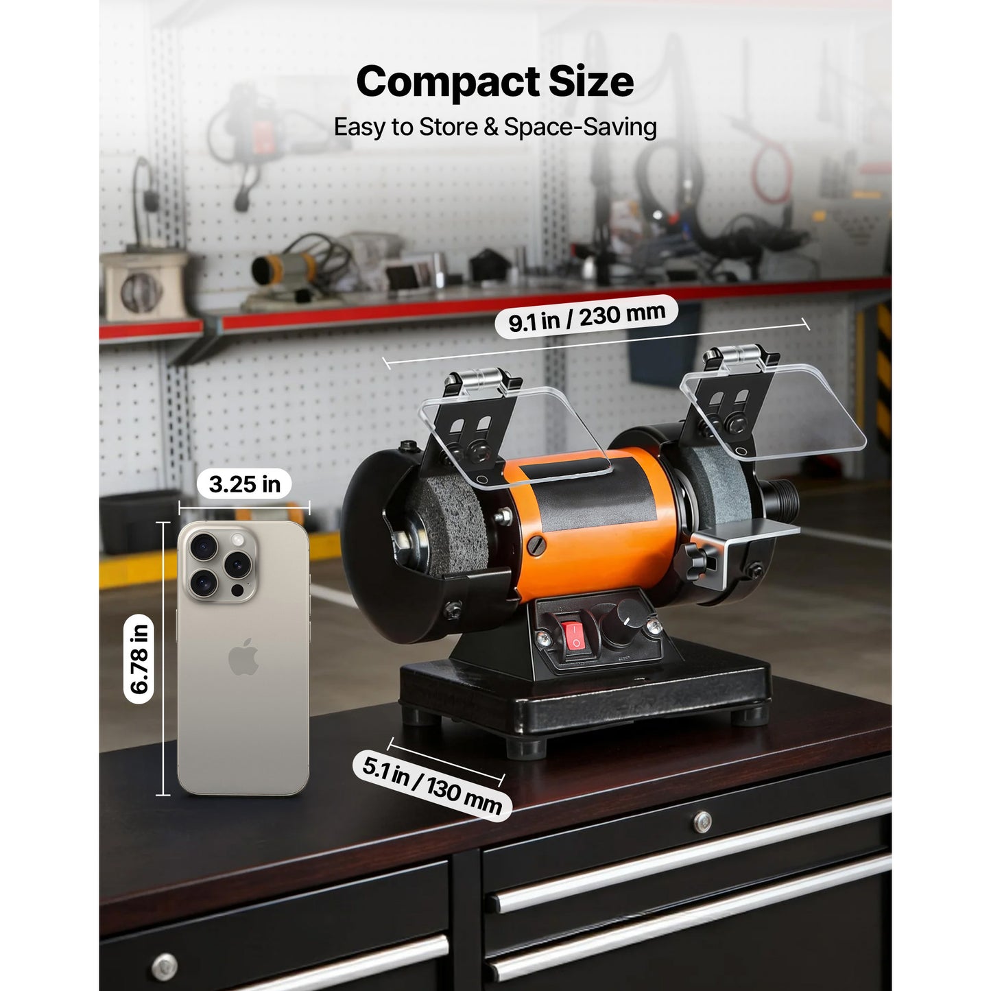 Jewelry & Metal Polishing Buffing Machine with 100-Piece Accessory Kit