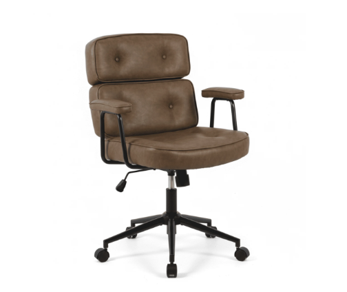 Ergonomic Computer Chair with Lumbar Support - Brown