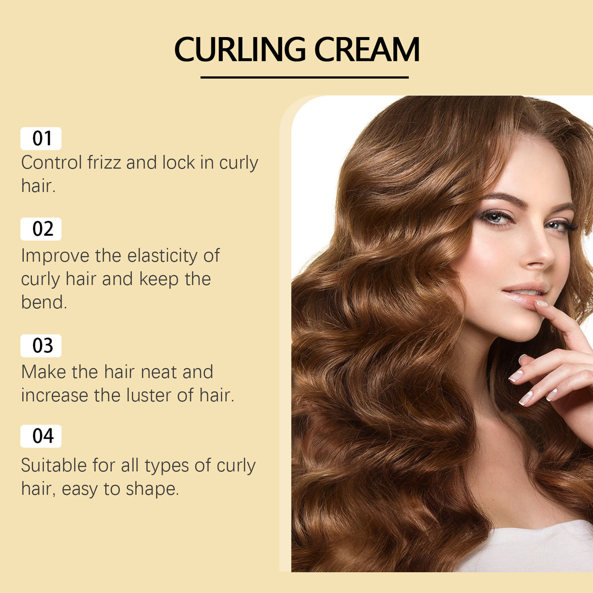 Mild Ingredients Curly Hair Styling Care Shaping Nourishing Natural
