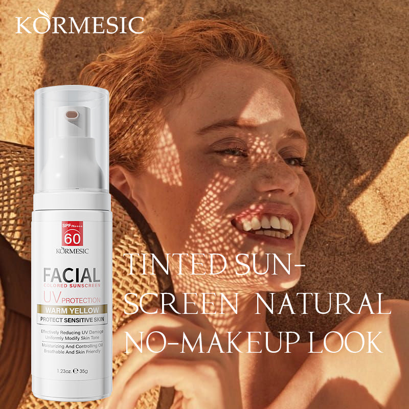 Tinted Facial Sunscreen Lotion SPF Protection for Skin Care