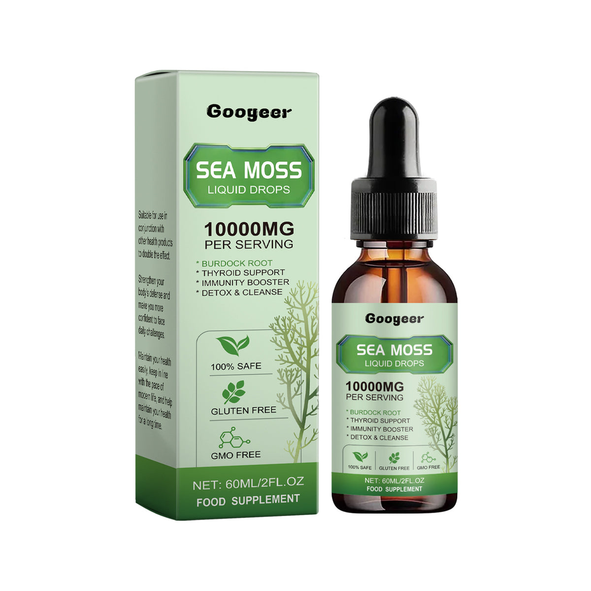 Sea Moss Liquid Drops Body Care - 60ml Natural Skin Treatment